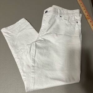 Juicy Couture White Jeans Size 12 Womens Ankle Crop Stretch Denim